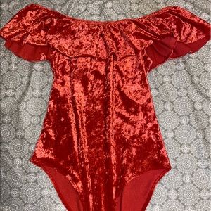 Velvet body suit